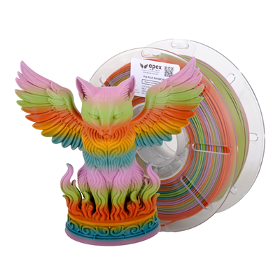 Apex3D Gökkuşağı PLA+ Filament - Günbatımı Vahası 1 Kg 1.75mm
