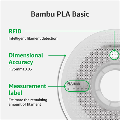 Bambu Lab PLA Basic Bronz Filament 1.75mm 1 Kg - Makaralı