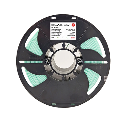 Elas 3D Pastel Yeşil PLA Pro Filament - 1.75mm - 1 Kg