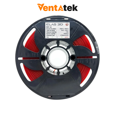 Elas 3D Kırmızı PETG Filament - 1.75mm - 1 Kg