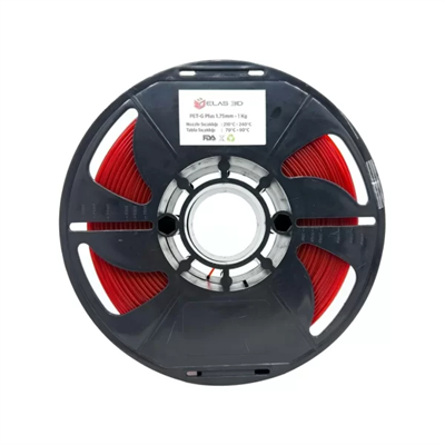 Elas 3D Kırmızı PETG Filament - 1.75mm - 1 Kg