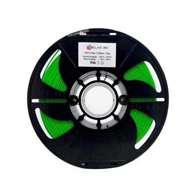 Elas 3D Fıstık Yeşil PETG Filament - 1.75mm - 1 Kg