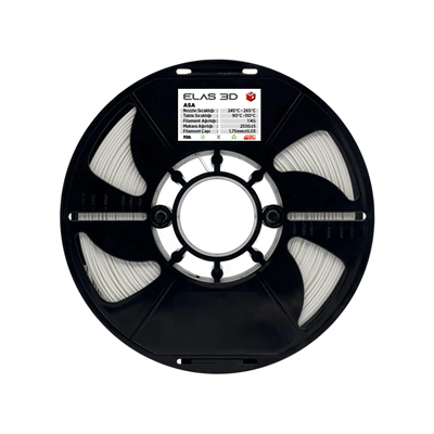 Elas 3D Beyaz ASA Filament - 1.75mm - 1 Kg