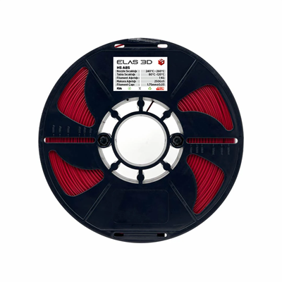 Elas 3D Kırmızı HS ABS Filament - 1.75mm - 1 Kg