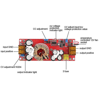 DC-DC 1500W 30A Voltaj Yükseltici Boost Modül