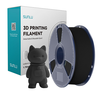 Sunlu Siyah PLA Mat Filament - 1.75mm - 1 Kg