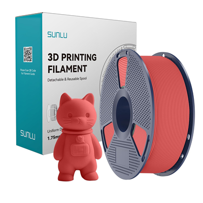 Sunlu Kırmızı PLA Mat Filament - 1.75mm - 1 Kg