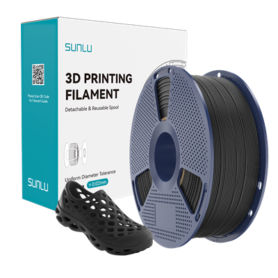 Sunlu Siyah TPU 95A Esnek Filament - 1.75mm - 1 Kg