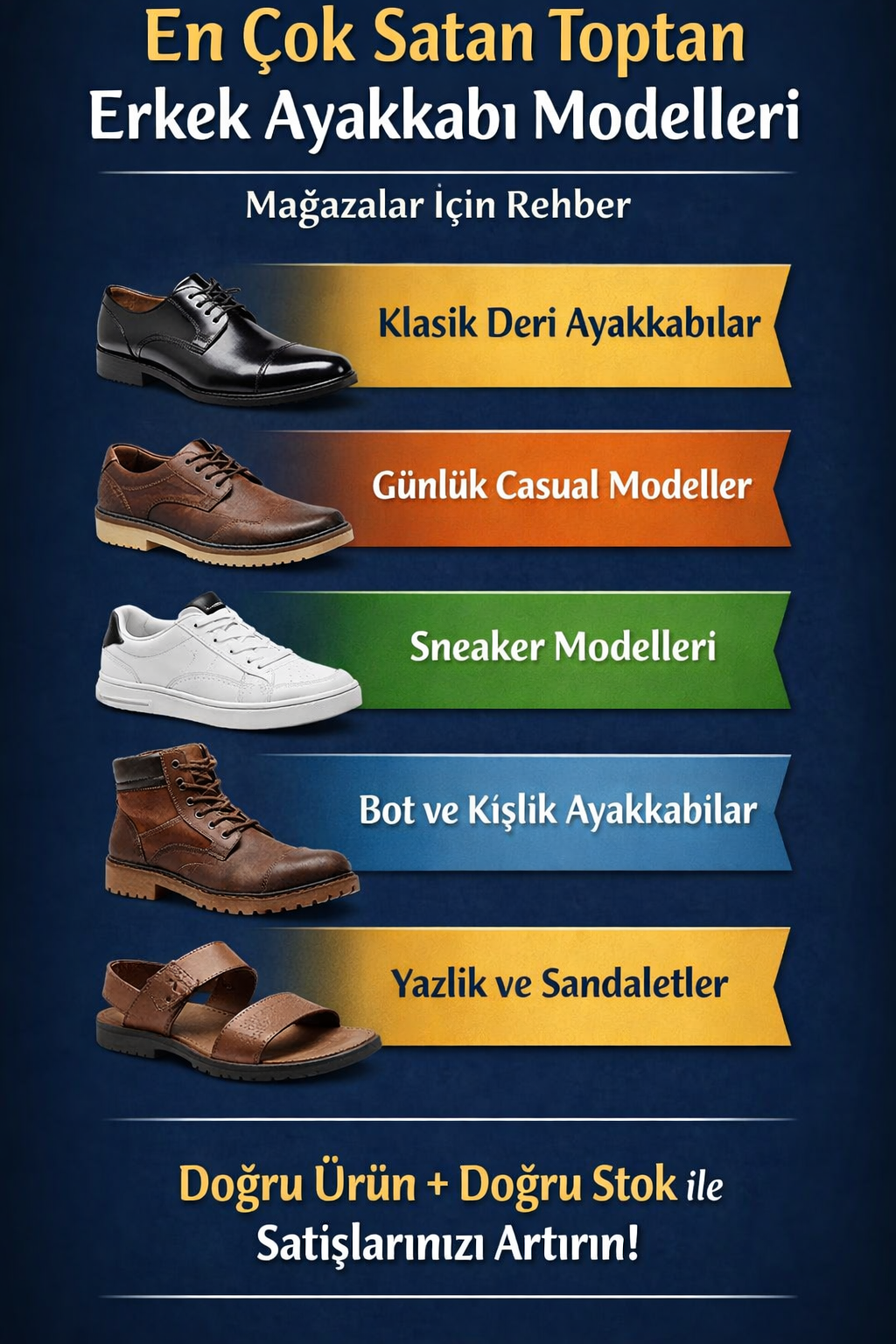 En Çok Satan Toptan Erkek Ayakkabı Modelleri | Mağazalar İçin Rehber