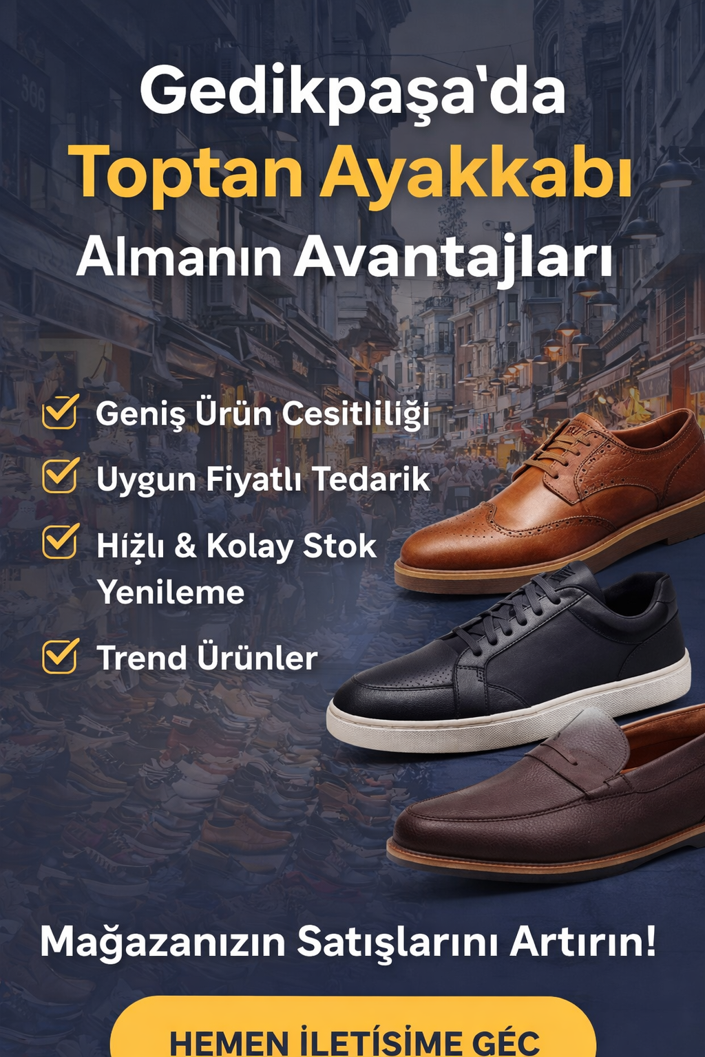 Gedikpaşa Toptan Ayakkabı | Uygun Fiyatlı Erkek Ayakkabı Tedariki