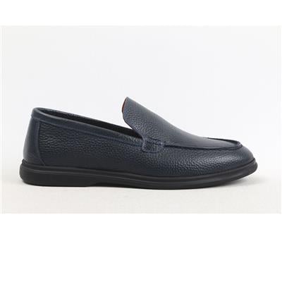 Ulus 108 Lp Lacivert Deri Loafer Ayakkabi  ( Siyah Taban)---- Renk 53