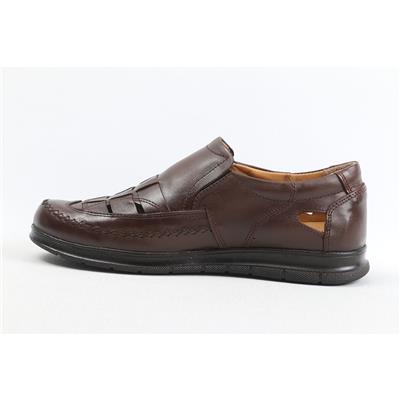 Ulus 03 Kahve Deri Sandalet