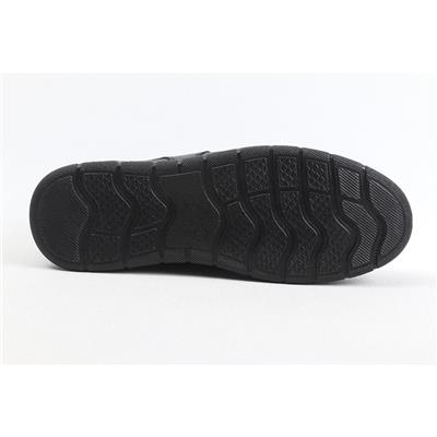 Ulus 03 Siyah Deri Sandalet