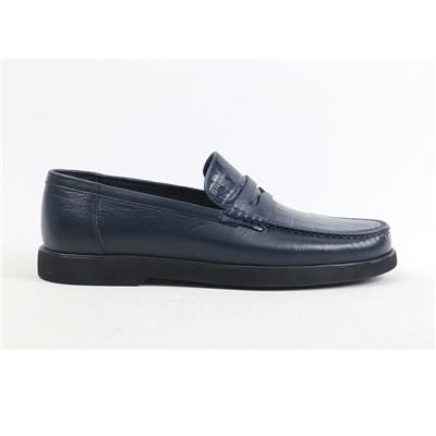 Ulus 1005 Fiyonk Croco Lacivert Eva Loafer Ayakkabi