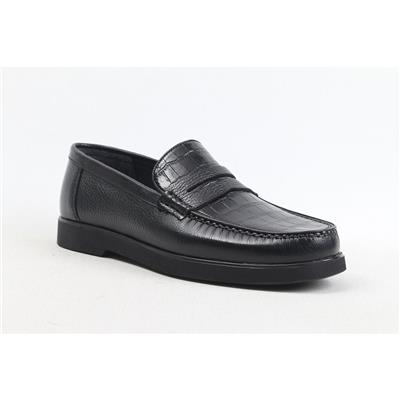 Ulus 1005 Fiyonklu Croco Siyah Eva Loafer Ayakkabi