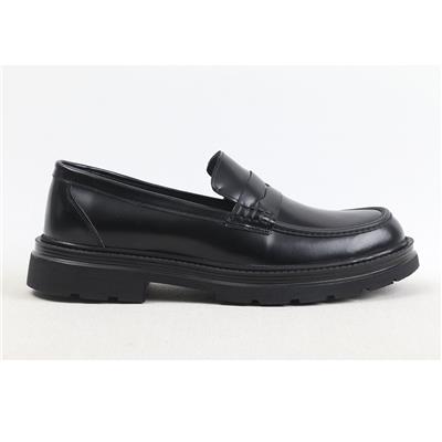 Ulus 1110-2 Loafer Fiyonklu Siyah Açma Casual Ayakkabi