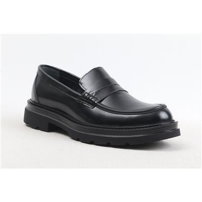 Ulus 1110-2 Loafer Fiyonklu Siyah Açma Casual Ayakkabi