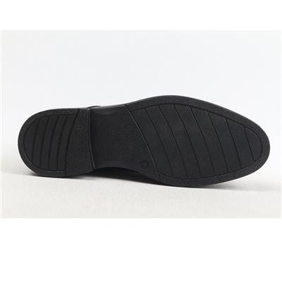 Ulus 2145-1 Düz Bağli Lastikli Siyah Casual Ayakkabi