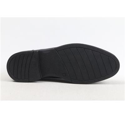 Ulus 2147 Düz Bağli Lastikli Siyah Casual Ayakkabi