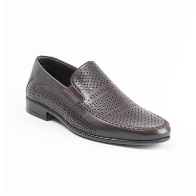 Ulus 2239 Delikli Kahve Loafer Ayakkabi