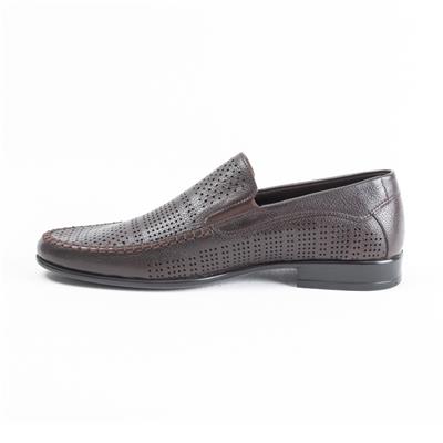 Ulus 2239 Delikli Kahve Loafer Ayakkabi