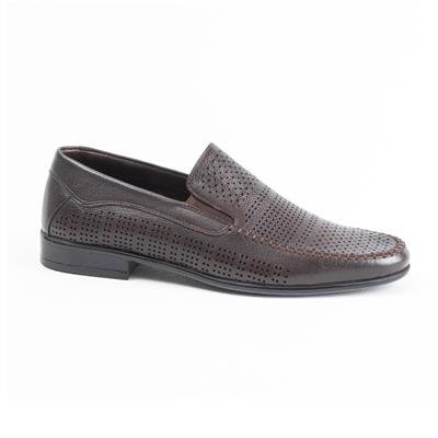 Ulus 2239 Delikli Kahve Loafer Ayakkabi