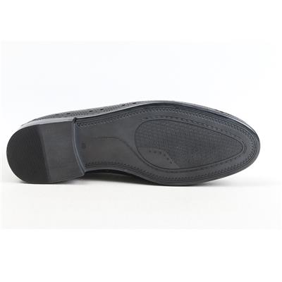 Ulus 2239 Delikli Siyah Loafer Ayakkabi