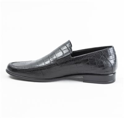ULUS 2250 SİYAH CROCO LOAFER AYAKKABI