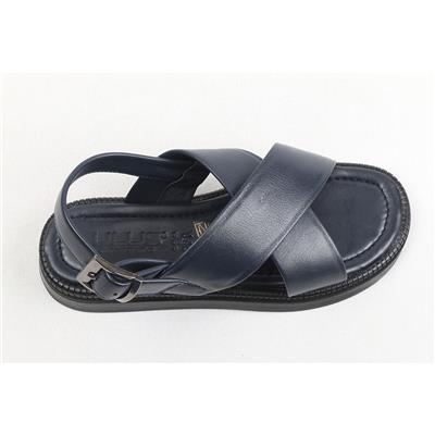 Ulus 2404 Lacivert Deri Montali Sandalet