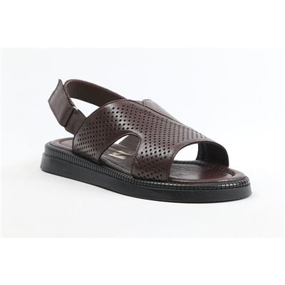 Ulus 2406 Kahve Deri Montali Sandalet