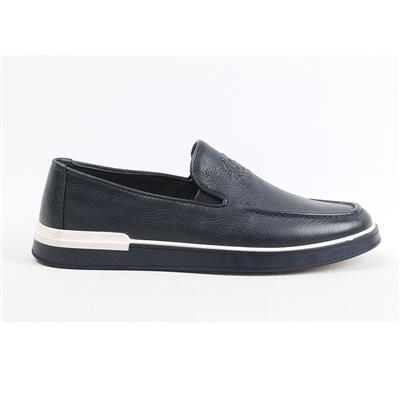 ULUS 241 CC BASKILI LACİVERT LOAFER AYAKKABI