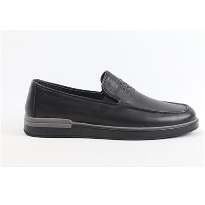 Ulus 241 Cc Baskili Siyah Loafer Ayakkabi
