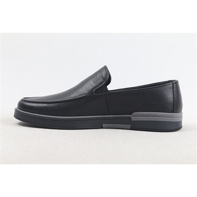 Ulus 242 Fitilli Siyah Loafer Ayakkabi