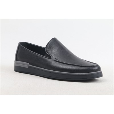 Ulus 242 Fitilli Siyah Loafer Ayakkabi