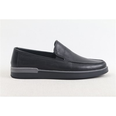 Ulus 242 Fitilli Siyah Loafer Ayakkabi
