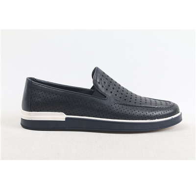 ULUS 246 FİTİLLİ DELİKLİ LACİVERT LOAFER AYAKKABI