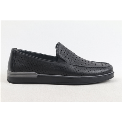 ULUS 246 FİTİLLİ DELİKLİ SİYAH LOAFER AYAKKABI