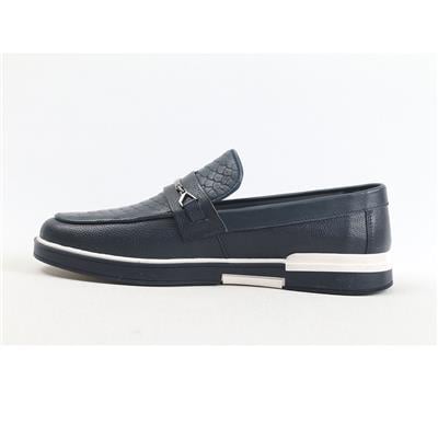 Ulus 250 Baskili Lacivert Loafer Ayakkabi