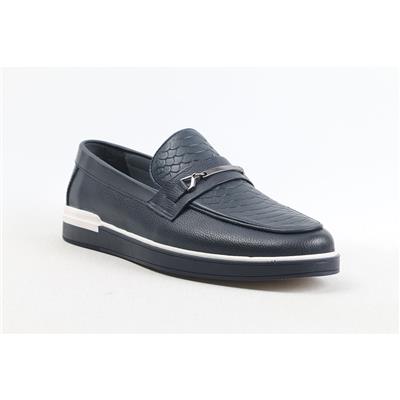 Ulus 250 Baskili Lacivert Loafer Ayakkabi