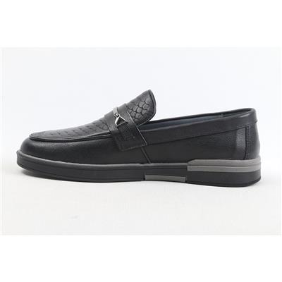 Ulus 250 Baskili Siyah Loafer Ayakkabi