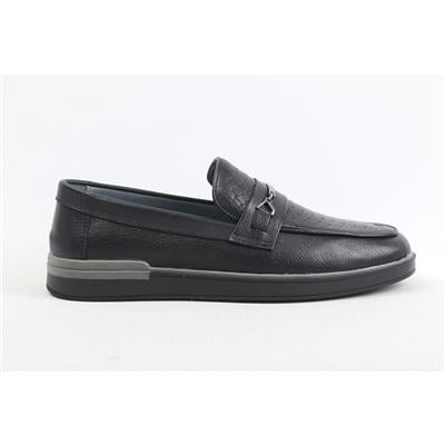 Ulus 250 Baskili Siyah Loafer Ayakkabi