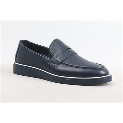 Ulus 2601 Fiyonklu Lacivert Loafer Ayakkabi