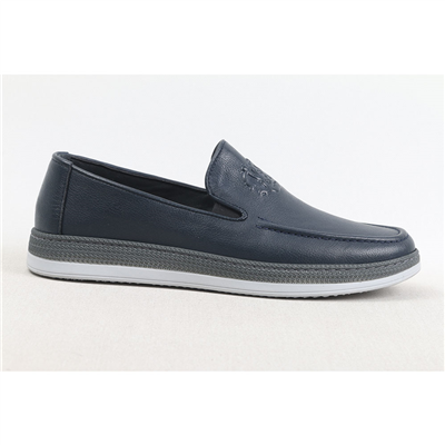Ulus 311 Baskili Lacivert Loafer Ayakkabi