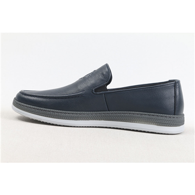Ulus 311 Baskili Lacivert Loafer Ayakkabi