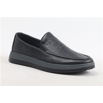 Ulus 311 Baskili Siyah Loafer Ayakkabi