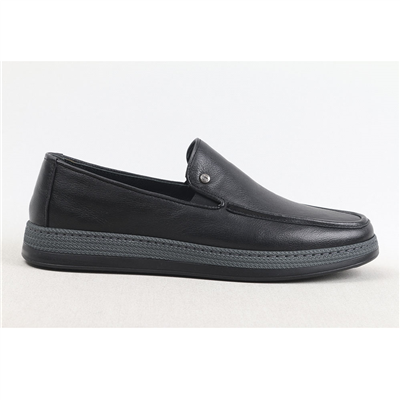 Ulus 312 Fitilli Siyah Loafer Ayakkabi