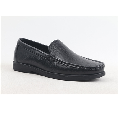 Ulus 3210 Düz Fitilli Siyah Loafer Ayakkabi