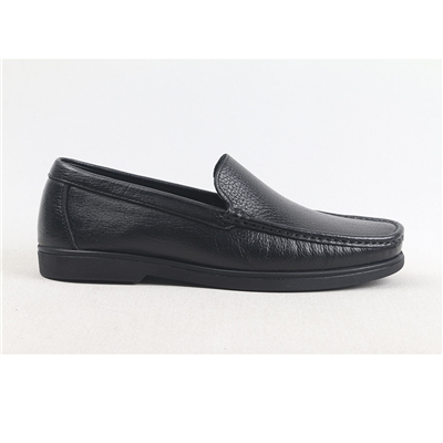 Ulus 3210 Düz Fitilli Siyah Loafer Ayakkabi