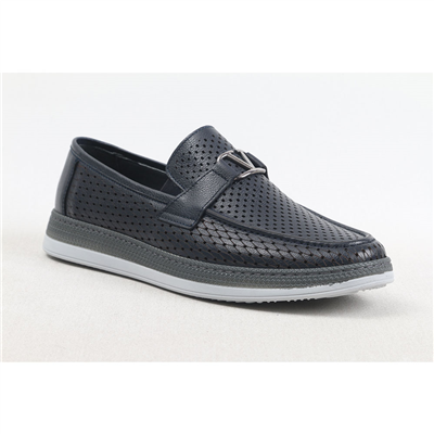 Ulus 348-1 (V) Tokali Delikli Lacivert Loafer Ayakkabi