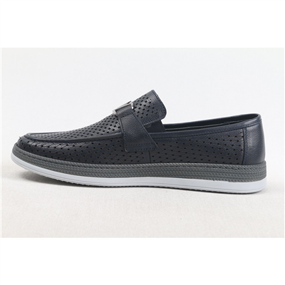 Ulus 348-1 (V) Tokali Delikli Lacivert Loafer Ayakkabi